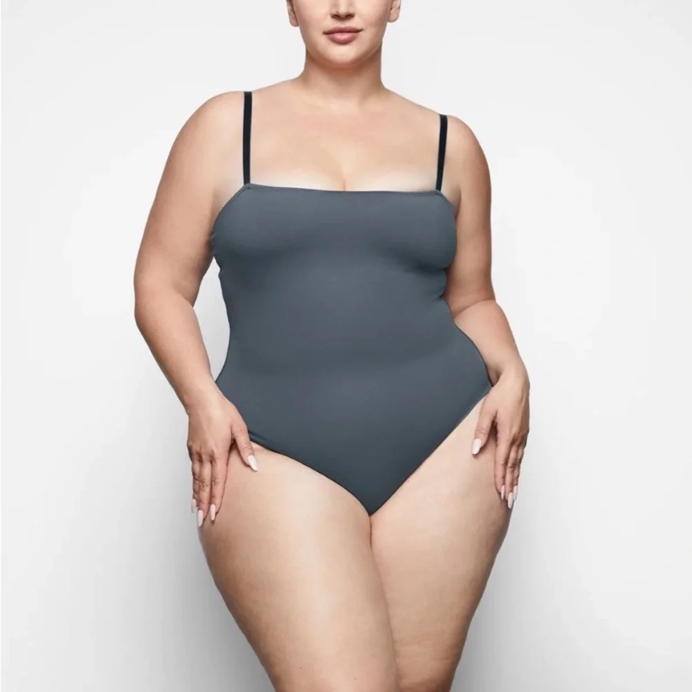 NEW!! SKIMS SHAPING SWIM CAMI ONE PIECE ~ Gunmetal